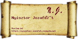Nyisztor Jozafát névjegykártya